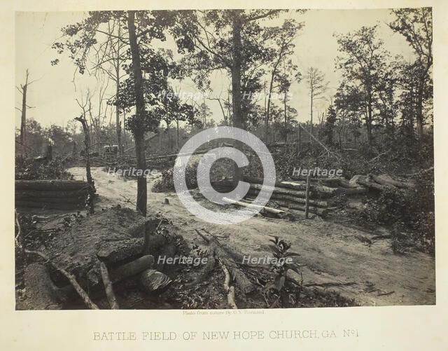 Battle Field of New Hope Church, GA, No. 1, 1866. Creator: George N. Barnard.