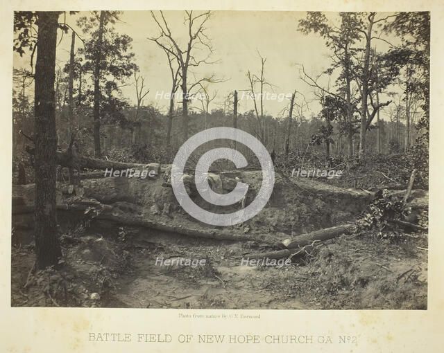 Battle Field of New Hope Church, GA, No. 2, 1866. Creator: George N. Barnard.