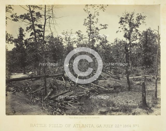 Battle Field of Atlanta, GA No. 1, July 22, 1864. Creator: George N. Barnard.