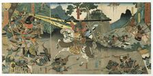 Battle from the series 47 Faithful Samurai 1850-1880. Artist: Utagawa Yoshitora