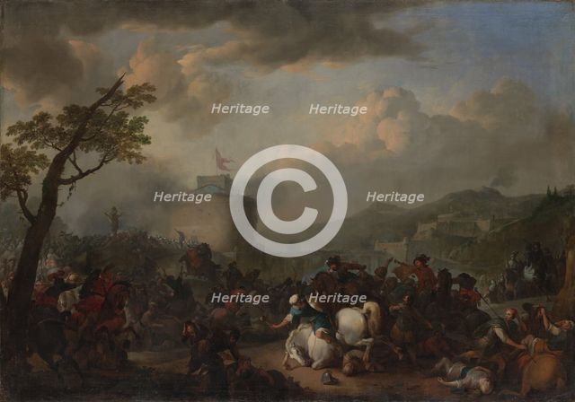 Battle Scene, 1671. Creator: Johannes Lingelbach.