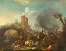 Battle Scene, 1740-1760. Creator: Unknown