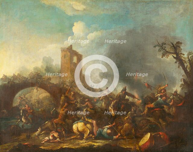 Battle Scene, 1740-1760. Creator: Unknown.