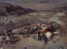 Battle scene, 1856. Creator: Philibert Rouviere