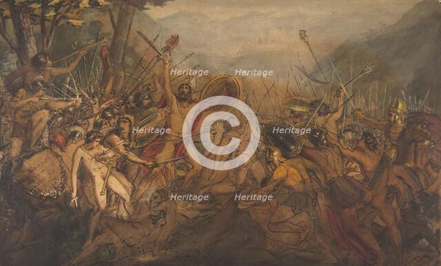 Battle Scene, 19th century. Creator: François Joseph Heim.