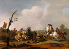 Battle Scene, about 1651-1652. Creator: Johannes Lingelbach