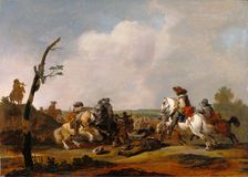 Battle Scene, about 1651-1652. Creator: Johannes Lingelbach