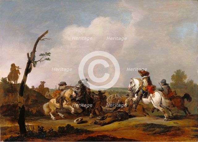 Battle Scene, about 1651-1652. Creator: Johannes Lingelbach.