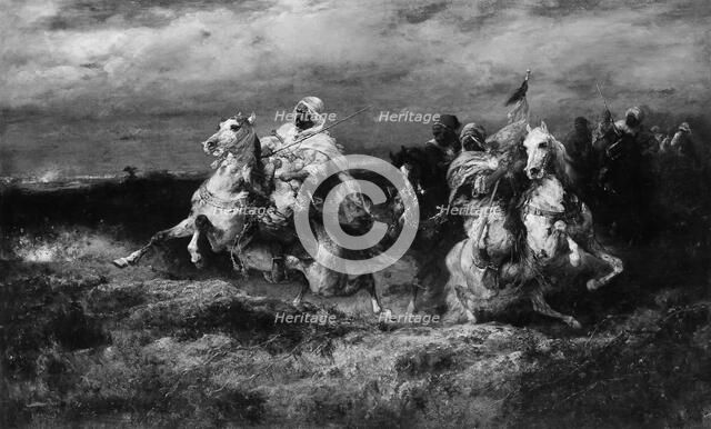 Battle Scene: Arabs Making a Detour. Creator: Christian Adolf Schreyer.
