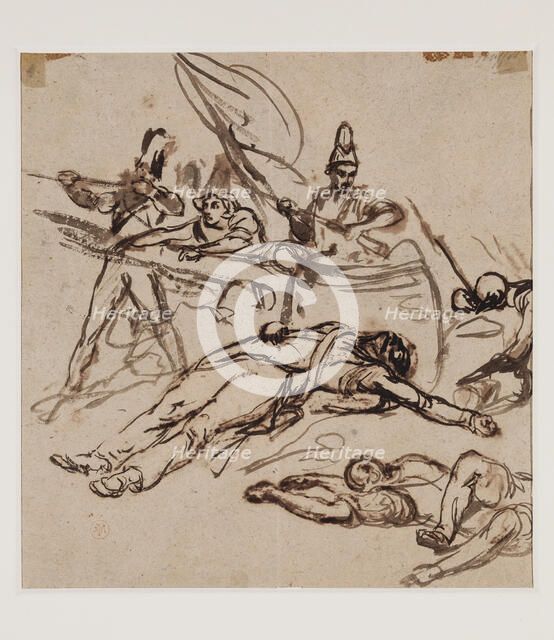 Battle Scene, between 1804 and 1860. Creator: Auguste Raffet.