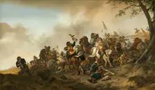 Battle Scene, c. 1645/1646. Creator: Philip Wouverman