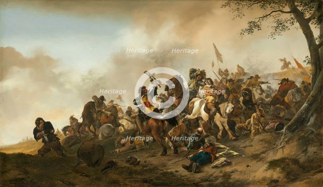 Battle Scene, c. 1645/1646. Creator: Philip Wouverman.