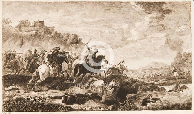 Battle Scene, c1770s. Creator: William Baillie.