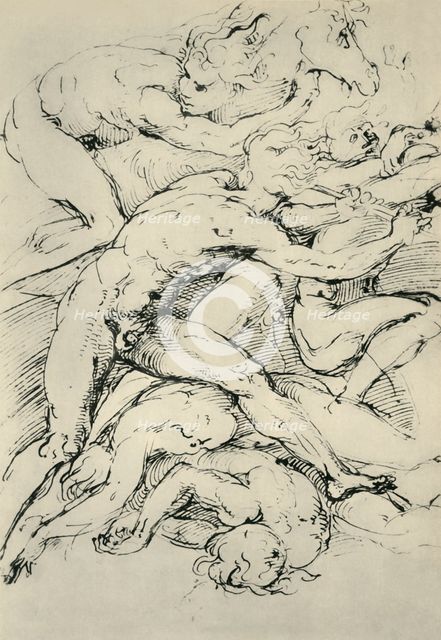 Battle scene, early 16th century, (1943).  Creator: Raphael.