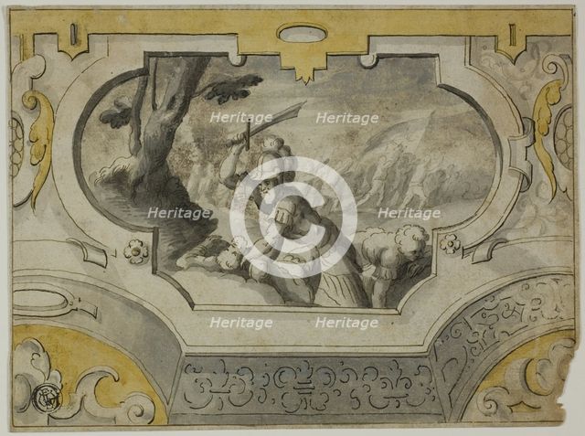 Battle Scene (for Overdoor Decoration), n.d. Creator: Unknown.
