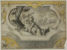 Battle Scene (for Overdoor Decoration), n.d. Creator: Unknown