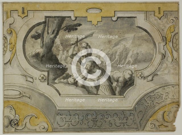 Battle Scene (for Overdoor Decoration), n.d. Creator: Unknown.