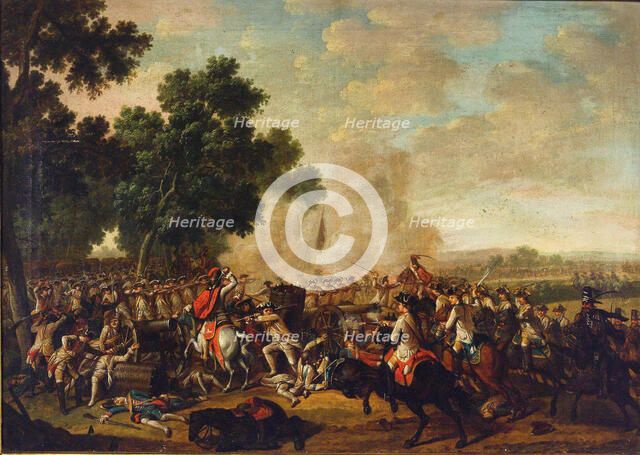Battle Scene from the Seven Years' War, Second Half of the 18th cen.. Creator: Anonymous.