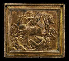 Battle Scene, in a Rectangular Frame, 1505/1510. Creator: Moderno