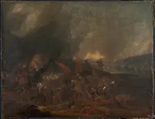Battle scene, late 17th-early 18th century. Creator: Johann Philip Lemke