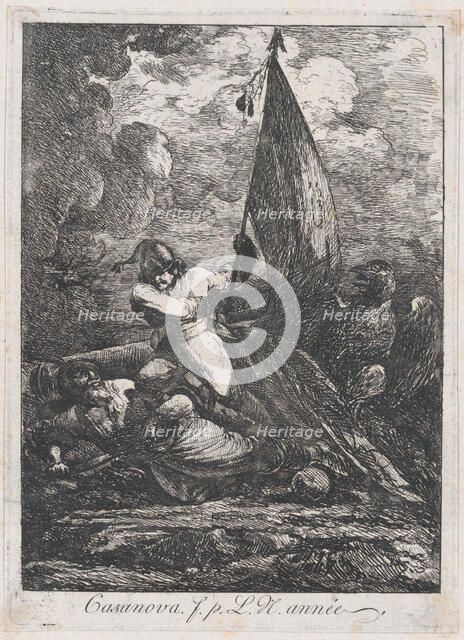 Battle scene, possibly 18th century. Creator: Francesco Giuseppe Casanova.