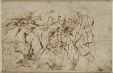 Battle Scene with Prisoners being pinioned, cearly 16th century. Artist: Raphael