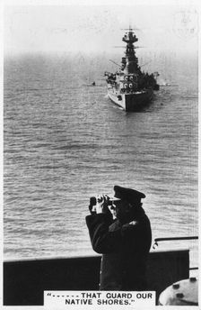 Battlecruiser HMS Hood during spring exercises, 1937