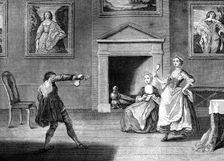 Battledore and Shuttlecock 1743.Artist: Nathaniel Parr