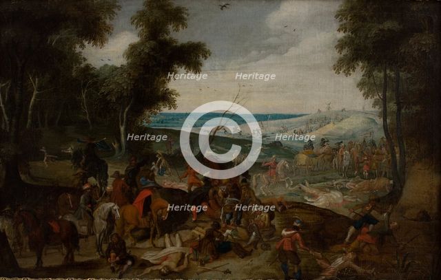 Battlefield, 1st half of the 17th century. Creator: Sebastian Vrancx.
