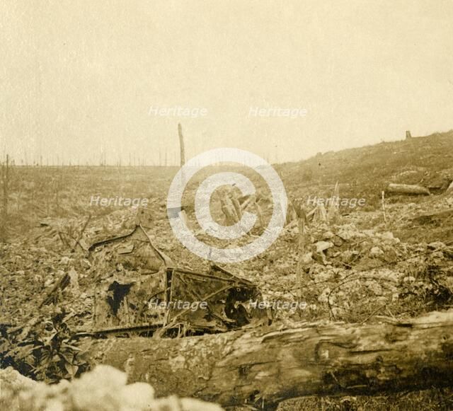Battlefield, Bezonvaux, Verdun, northern France, c1914-c1918. Artist: Unknown.
