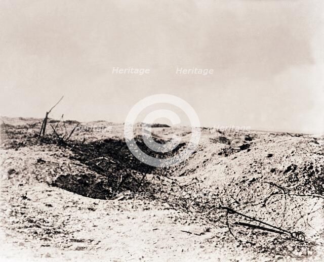 Battlefield, Tahure, northern France, c1914-c1918. Artist: Unknown.