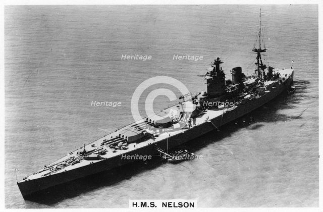 Battleship HMS 'Nelson', 1937. Artist: Unknown