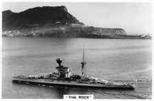 Battleship HMS Revenge off Gilbralter, 1937