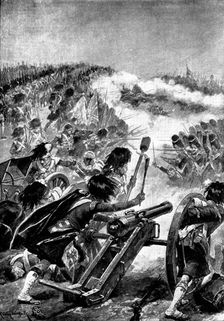 Battles of the British Army...Vimiero: the Highlanders turning the captured guns on the French, 1895 Creator: George Meisenbach