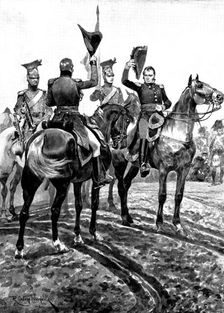 Battles of the British Army...Vimiero: arrival in the British Lines of General Kellermann..., 1895. Creator: George Meisenbach