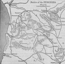 Battles of the Pyrenees: Sketch Map 1902