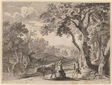 Battus Transformed into Stone. Creator: Herman van Swanevelt