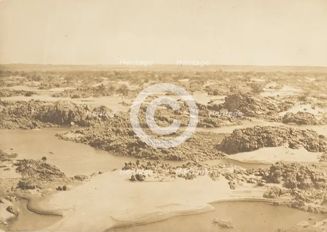 Batu-el-Hadjar. Vue prise à la Seconde Cataracte, March 1850. Creator: Maxime du Camp.
