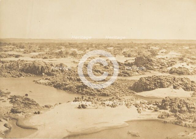 Batu-el-Hadjar. Vue prise à la Seconde Cataracte, March 1850. Creator: Maxime du Camp.