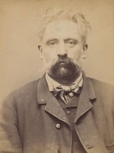 Baudart. Joseph, Philippe. 42 ans, né à Reims le 25/3/51. Boucher. Anarchiste. 15/3/94., 1894. Creator: Alphonse Bertillon