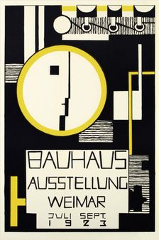 Bauhaus exhibition. Postcard, 1923