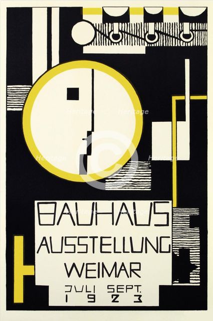 Bauhaus exhibition. Postcard, 1923.