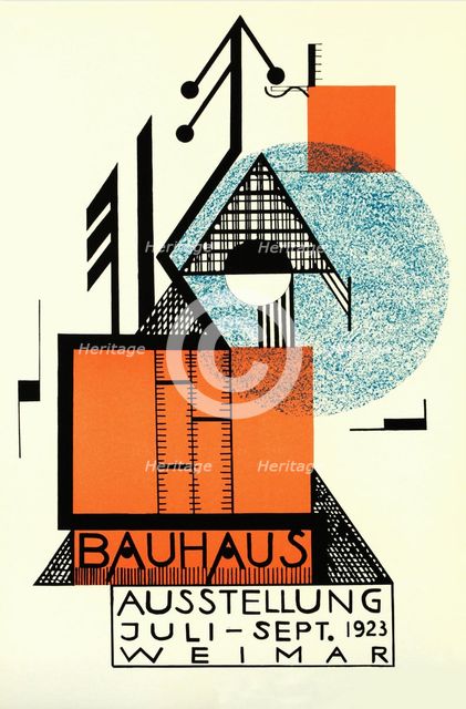 Bauhaus exhibition. Postcard, 1923.