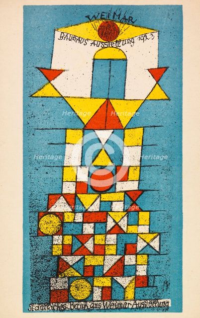 Bauhaus exhibition. Postcard, 1923. Creator: Klee, Paul (1879-1940).