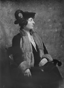 Bauman, E.F., Mrs., portrait photograph, not before 1916. Creator: Arnold Genthe