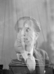 Bauman, Raymond, and Anita Zahn, double exposure portrait photograph, 1932 Feb. 21. Creator: Arnold Genthe