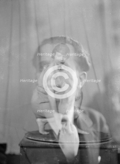 Bauman, Raymond, and Anita Zahn, double exposure portrait photograph, 1932 Feb. 21. Creator: Arnold Genthe.