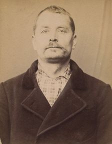 Baur. Pierre. 41 ans, né à St Leonard (Haute-Vienne). Cordonnier. Anarchiste. 1/3/94., 1894. Creator: Alphonse Bertillon