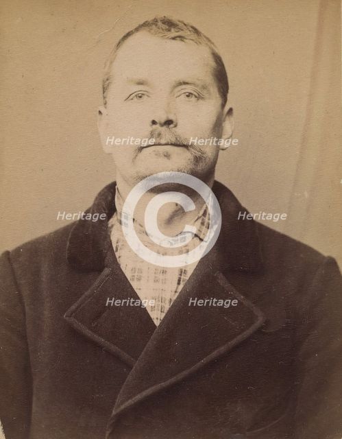 Baur. Pierre. 41 ans, né à St Leonard (Haute-Vienne). Cordonnier. Anarchiste. 1/3/94., 1894. Creator: Alphonse Bertillon.
