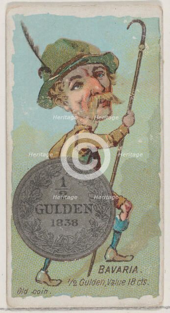 Bavaria, 1/2 Gulden, from the series Coins of All Nations (N72, variation 2) for Duke bran..., 1889. Creator: Unknown.